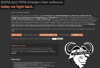 La Fundación Software Libre y GNU se unen al Blackout