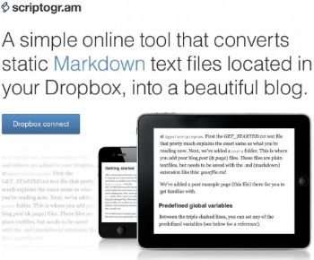 Scriptogr.am te permite crear y montar un blog en tu cuenta de Dropbox