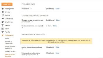 Blogger introduce herramientas para mejorar la relación de nuestro blog con los buscadores 