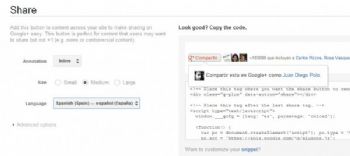 Google presenta nuevo botón para que los lectores puedan compartir artículos en Google+ sin votarlos