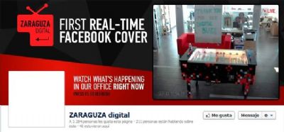 Una agencia diseña una foto de portada para Facebook que se va actualizando en tiempo real