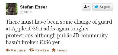 Apple pone muy difícil el Jailbreak Untethered en iOS 6.1