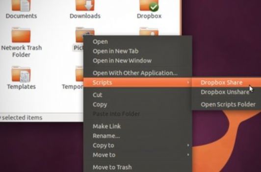 Dropbox Share, comparte carpetas en Dropbox desde el menú contextual de Ubuntu