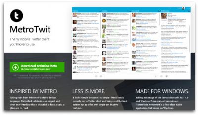 MetroTwit es un avanzado cliente de Twitter para Windows