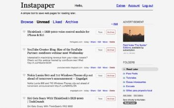 Instapaper, guarda páginas para leer después