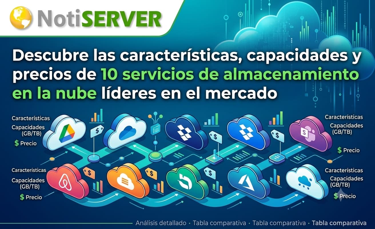 Características, capacidades y precios de 10 servicios de almacenamiento en la nube