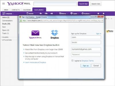 Yahoo! Mail se integra con Dropbox