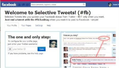 Cómo publicar en Facebook desde Twitter pero de forma selectiva