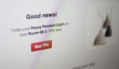 Pinterest enviará notificaciones por correo electrónico para avisar de ofertas