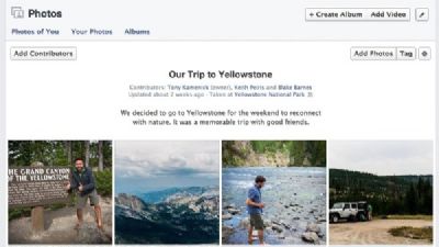Facebook experimenta con álbumes de fotos compartidos