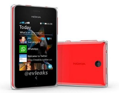 El supuesto Nokia Asha 500 aparece en escena con carcasa transparente y WhatsApp