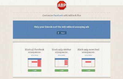 Adblock Plus pone coto a la publicidad en Facebook