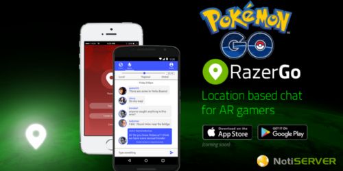 Mientras juegas Pokémon GO puede chatear con tus amigos con RazerGo