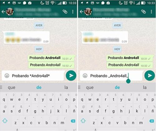 WhatsApp ya permite escribir textos con Negritas e Itálicas