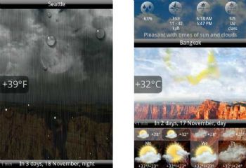 Animated Weather Widget and Clock, el tiempo en Android