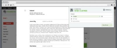 Evernote actualiza su Web Clipper para soportar Gmail
