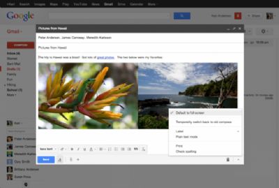 Gmail estrena un nuevo editor de correos a pantalla completa