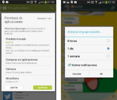 La versión 2.11.238 de WhatsApp ahora permite silenciar las notificaciones de grupos y más