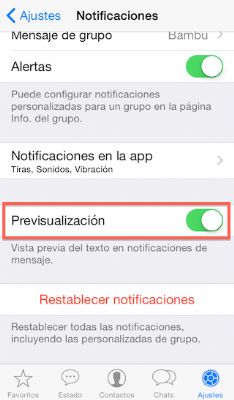 Como configurar WhatsApp para que no muestre el último mensaje en la pantalla de notificación